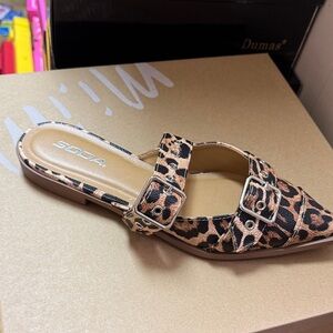Leopard Print Women's Mules